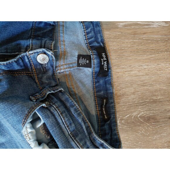 Nine West Womens Stretch Denim Skinny Jeans Size 10 Medium Wash - Picture 3 of 4